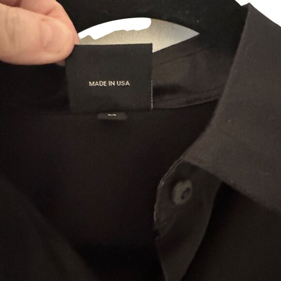 Simply Mila USA Black + White Block Button Up Cotton Shirt Dolman Sleeves M - Picture 6 of 8